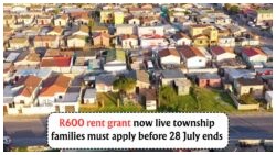 Last Chance for R600 Township Rent Grant: Apply by 28 July for Monthly Relief!