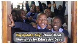 Nationwide Changes: July 2025 School Holidays Shortened by One Week